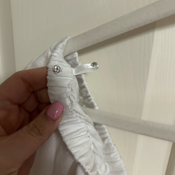 Lilly Pulitzer Iralee Short Sleeve White Wrap Linen Fit & Flare Dress Sz 10 NWT - Picture 5 of 7